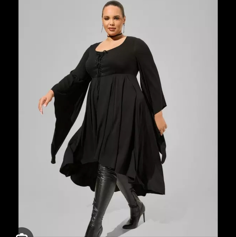 Hi Low Bell Sleeve Dress